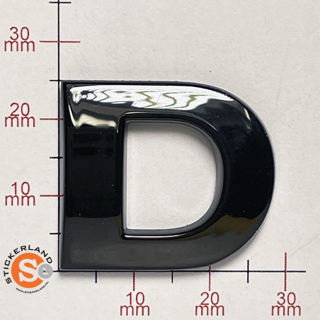 3D Zwarte Letter D