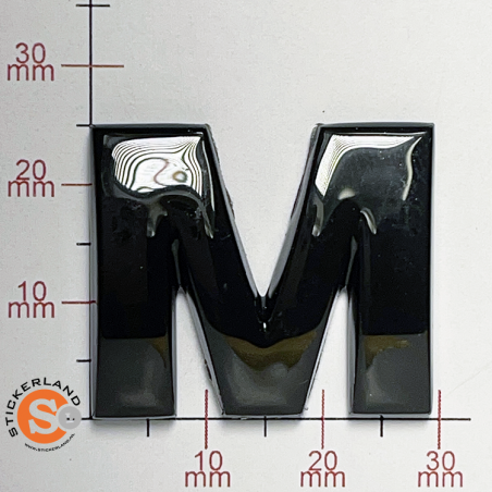 3D Zwarte Letter M