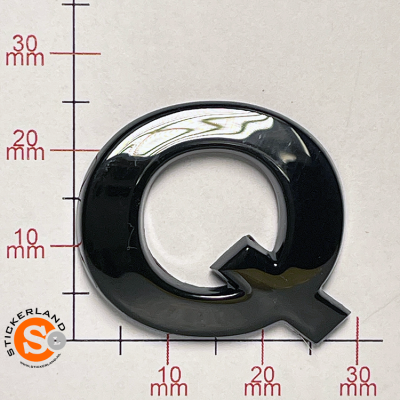 3D Zwarte Letter Q