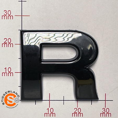 3D Zwarte Letter R