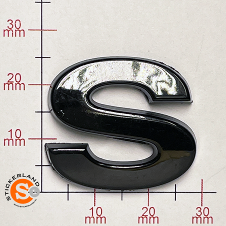 3D Zwarte Letter S