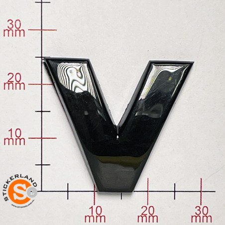 3D Zwarte Letter V