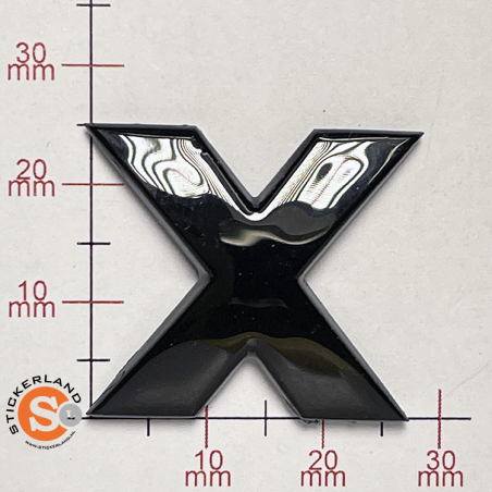 3D Zwarte Letter X