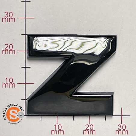 3D Zwarte Letter Z