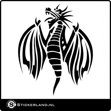 Tribal Draak XXL sticker (45x55cm)