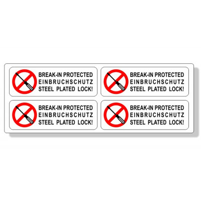 Camper anti-inbraak stickerset (4 stickers)