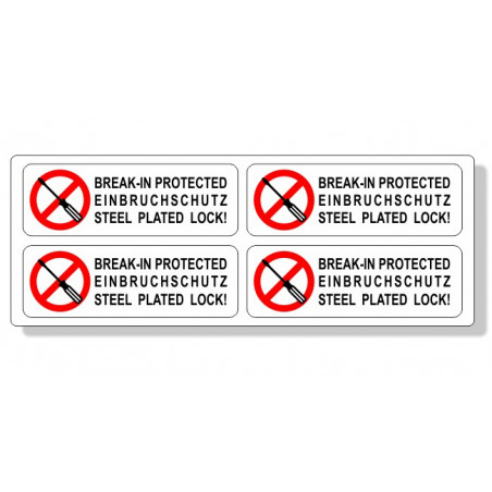 Camper anti-inbraak stickerset (4 stickers)