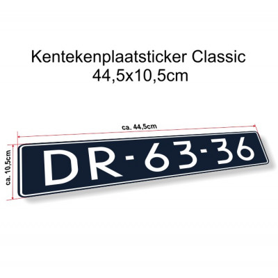 Kentekenplaat sticker...