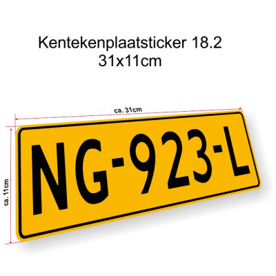 Kentekenplaat sticker 18.2...