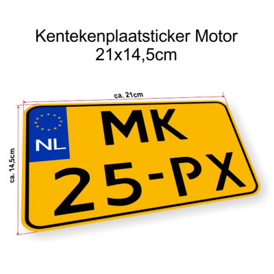 Kentekenplaat sticker...