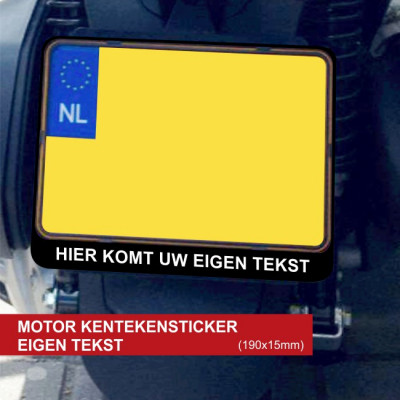 Kentekensticker Motor eigen...