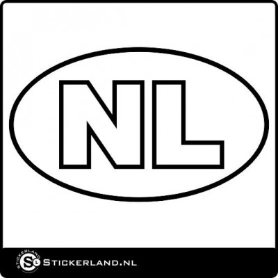 NL Teken ovaal sticker