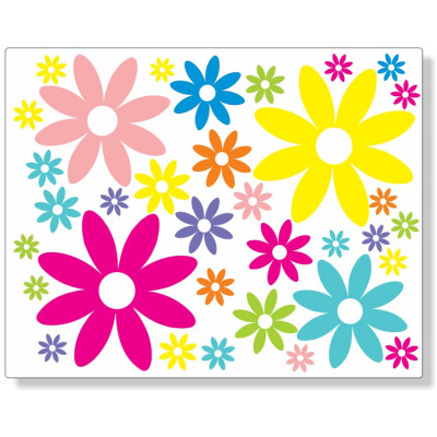 Bloemen stickerset fullcolor groot 06