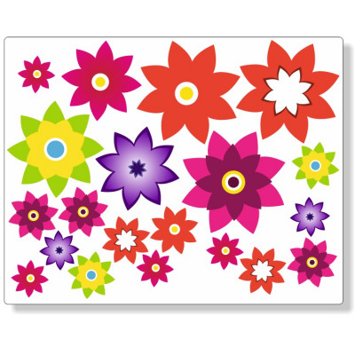 Bloemen stickerset fullcolor groot 07