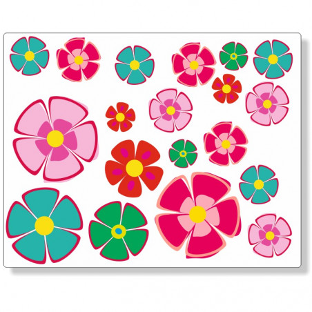 Bloemen stickerset fullcolor groot 09