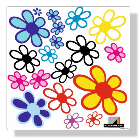 Bloemen stickerset fullcolor medium 01