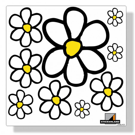 Bloemen stickerset fullcolor medium 03