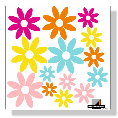 Bloemen stickerset fullcolor medium 04