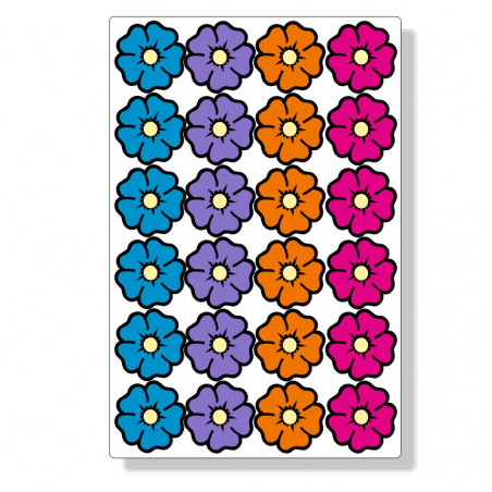 Bloemen stickerset mini 01