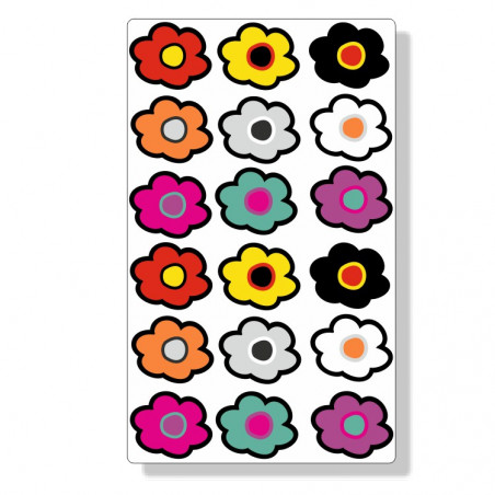 Bloemen stickerset mini 02