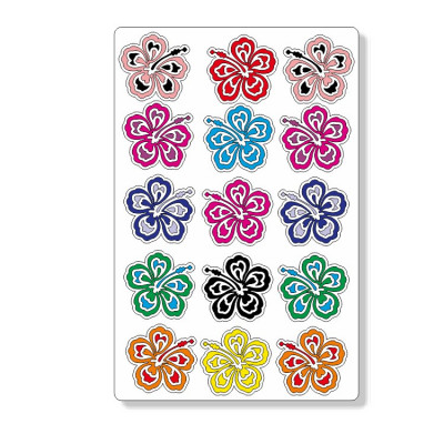 Bloemen stickerset Aloha mini 01