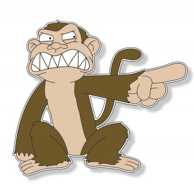 Angry Monkey sticker