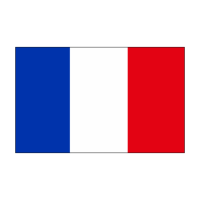 Sticker vlag van Frankrijk (8x5cm)