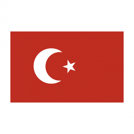 Sticker vlag van Turkije (8x5cm)