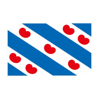 Sticker vlag van Friesland (8x5cm)