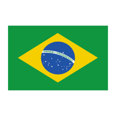 Sticker vlag van Brazilie (8x5cm)