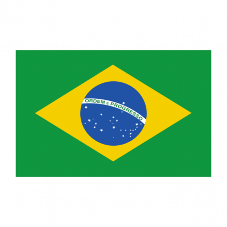 Sticker vlag van Brazilie (8x5cm)