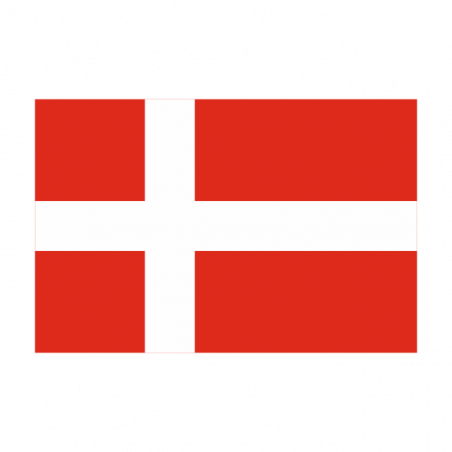 Sticker vlag van Denemarken (8x5cm)