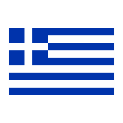 Sticker vlag van Griekenland (8x5cm)