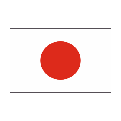 Sticker vlag van Japan (8x5cm)