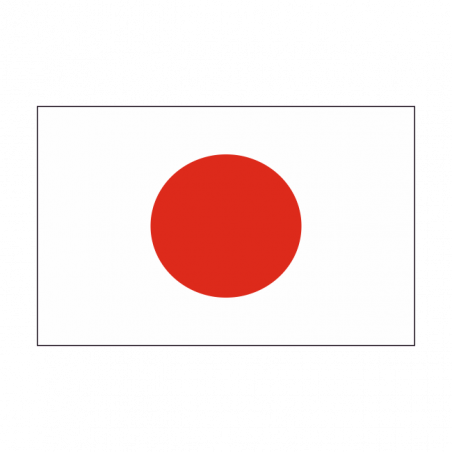 Sticker vlag van Japan (8x5cm)