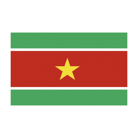 Sticker vlag van Suriname (8x5cm)