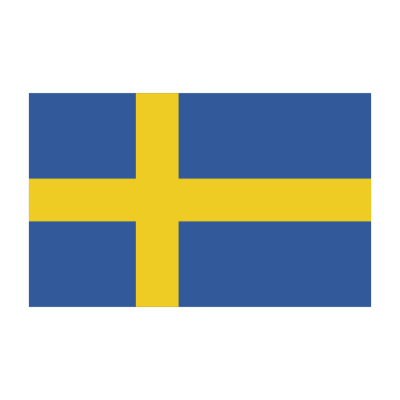 Sticker vlag van Zweden (8x5cm)