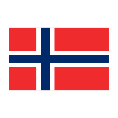 Sticker vlag van Noorwegen (8x5cm)
