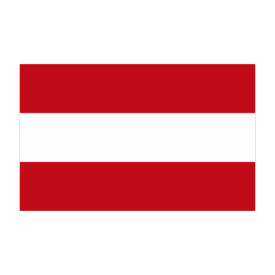 Sticker vlag van Oostenrijk (8x5cm)