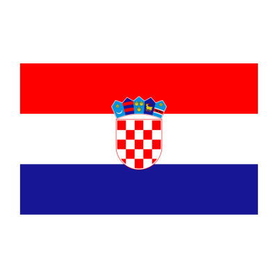 Sticker vlag van Kroatie (8x5cm)