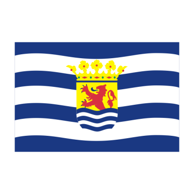Sticker vlag van Zeeland (8x5cm)