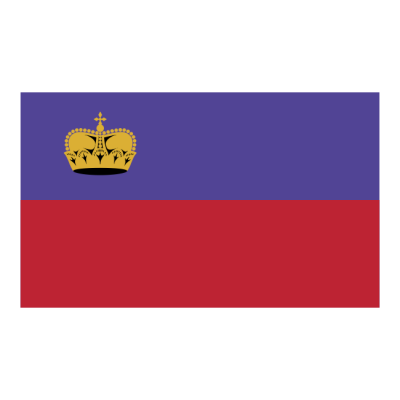 Sticker vlag van Liechtenstein (8x5cm)