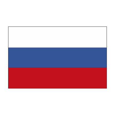 Sticker vlag van Rusland (8x5cm)
