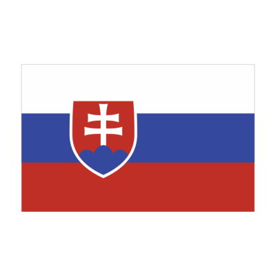 Sticker vlag van Slowakije (8x5cm)