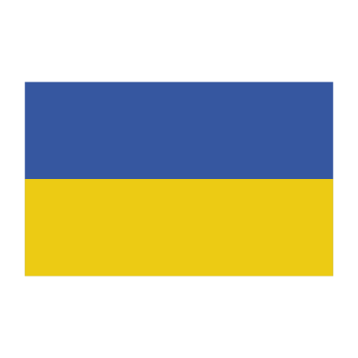 Sticker vlag van Oekraine (4x2.5cm)