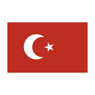 Sticker vlag van Turkije (4x2.5cm)