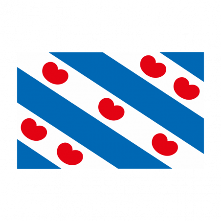 Sticker vlag van Friesland (4x2.5cm)
