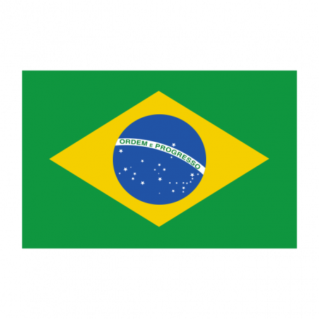 Sticker vlag van Brazilie (4x2.5cm)