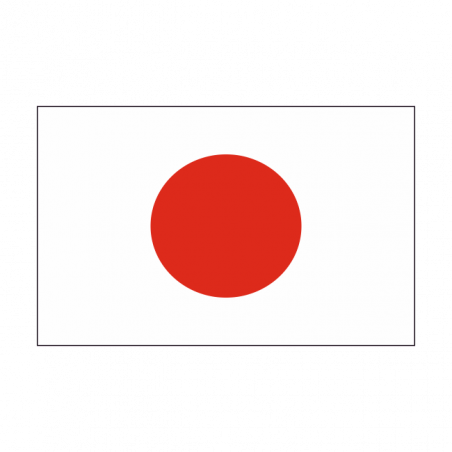 Sticker vlag van Japan (4x2.5cm)