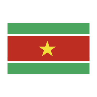 Sticker vlag van Suriname (4x2.5cm)